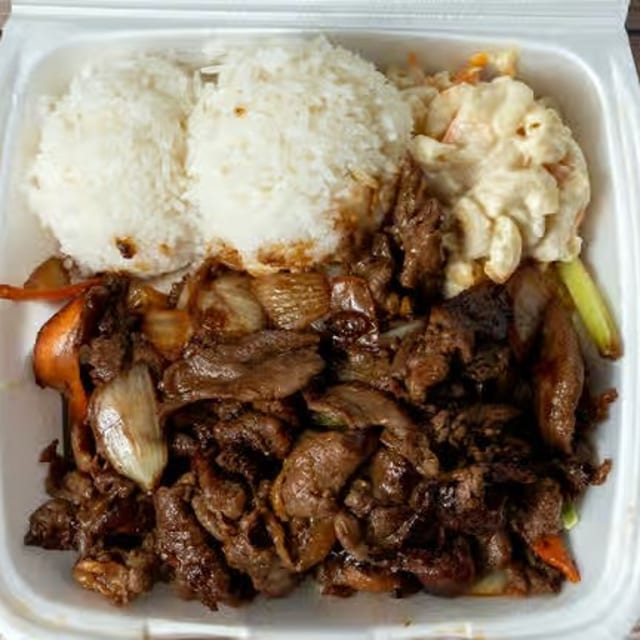 BBQ Pork Mini Plate.