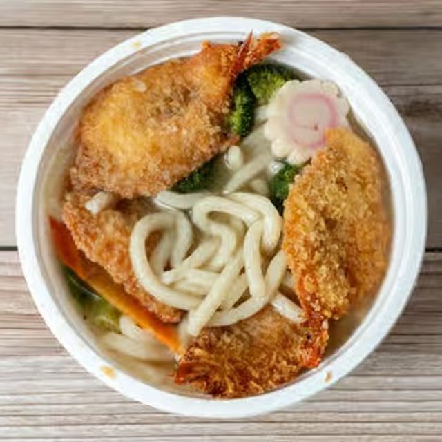 Fried Shrimp Noodle Soup.